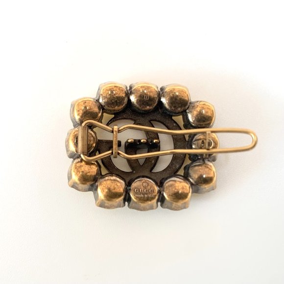 Gucci GG Marmont Crystal Embellished Hair Slide - Picture 2 of 3